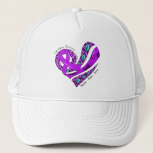 Lila bandhjärta Epilepsi Support Keps