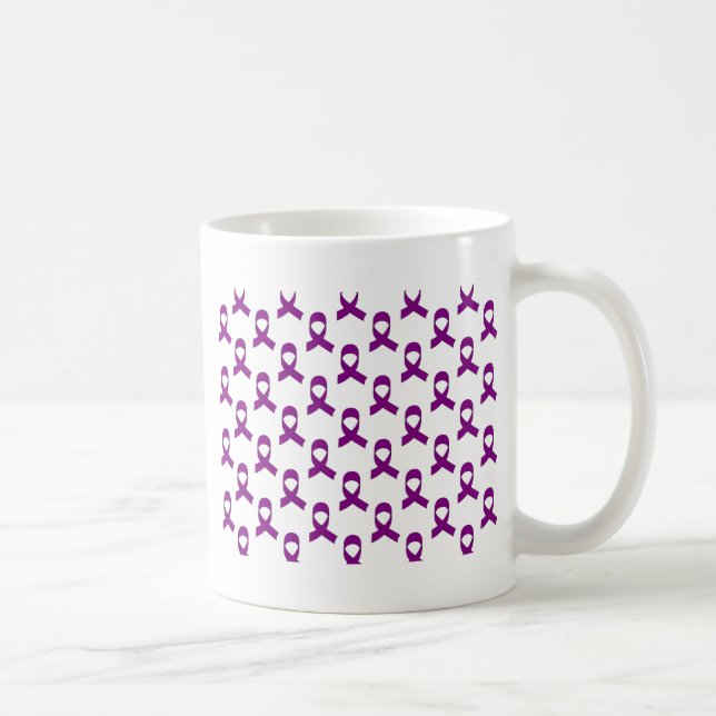 Lila bandmönster kaffemugg (Höger)