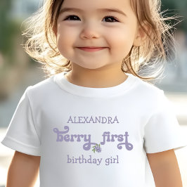 Lila Bär Första Älva Första Födelsedagen T Shirt