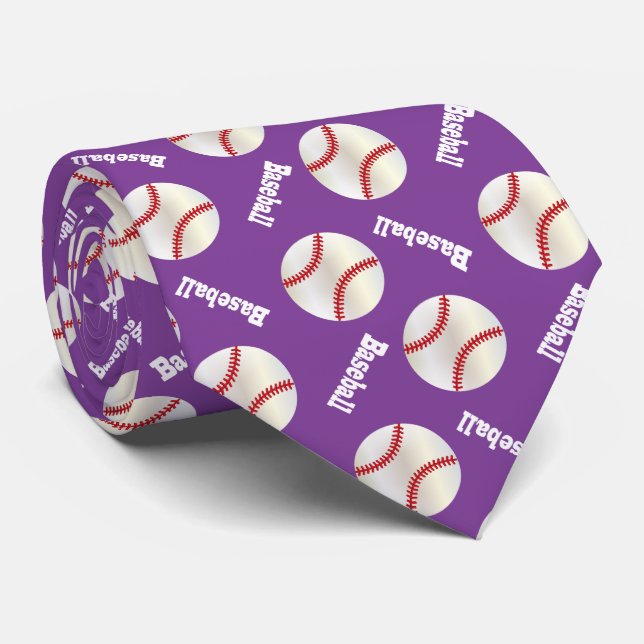 Lila Baseball Roligt Slips (Rullad)