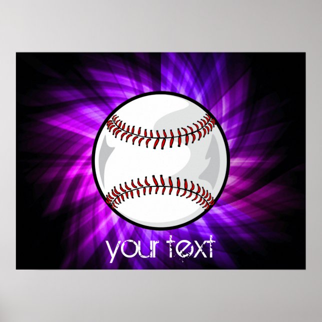 Lila Baseball; Softball Poster (Framsidan)