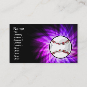 Lila Baseball; Softball Visitkort