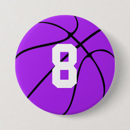 Lila Basketball Anpassningsbar Jersey Number eller Knapp
