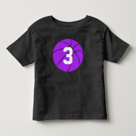 Lila Basketball Kid Anpassningsbar Jersey Number S Tee Shirt