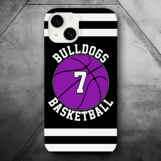 Lila Basketball Team Namn Player Number Anpassning