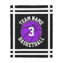 Lila Basketball Team Namn & Player Number Sports