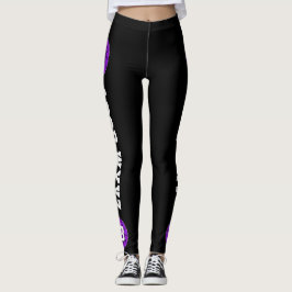 Lila Basketball Team Namn & Player Number Sports Leggings