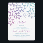 Lila   Bat mitzvah inbjudningar till Teal Livets t<br><div class="desc">Bat mitzvah inbjudningar till söt livets träd med snurrande löv och en David-stjärna i söt lila och vattenfärg. Anpassa de här unika inbjudningarna själv till onlinen.</div>
