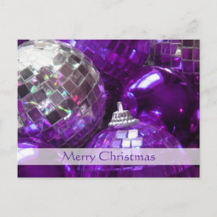Lila Baubles 'God jul postkort Helg Vykort