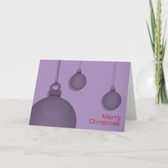 lila Baubles-julkort Helgkort (Framsida)