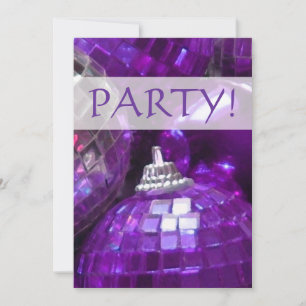 Lila Baubles 'Party!' inbjudan! Inbjudningar