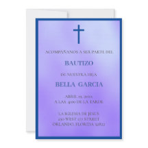 Lila Bautizo-inbjudan: Baptism-inbjudan