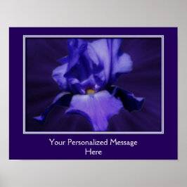 Lila Bearded Iris Flower Personlig Poster