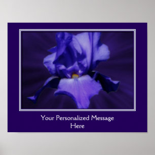 Lila Bearded Iris Flower Personlig Poster