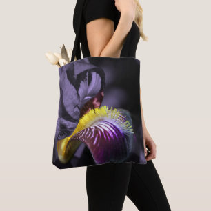 Lila Bearded Iris Flower Petal Tygkasse