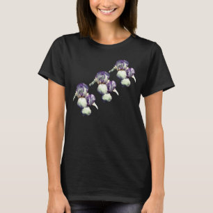 Lila Bearded Iris Flowers T Shirt