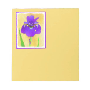 Lila Bearded Iris Painting - Cute Original Hund A Anteckningsblock