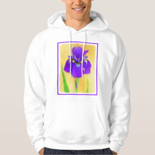 Lila Bearded Iris Painting - Cute Original Hund A Hoodie