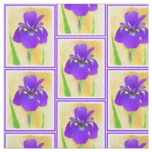 Lila Bearded Iris Painting - Cute Original Hund A Tyg