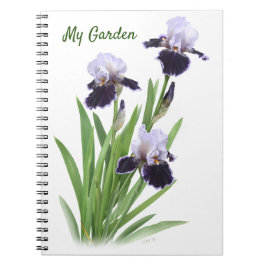 Lila Bearded Iris Trio-Personlig Anteckningsbok