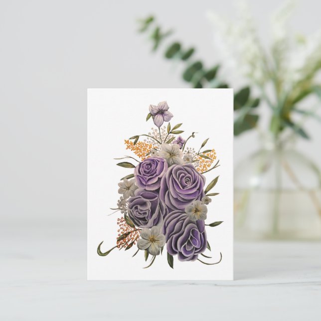 Lila Beauty Vykort (Stående Fram)