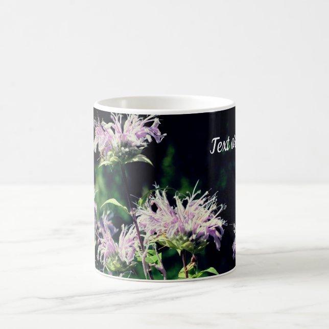 Lila Bee Balm Flower Personlig Kaffemugg (Center)