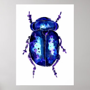 Lila Beetle Poster