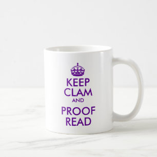 Lila Behålla Clam och korrekturläsning Kaffemugg