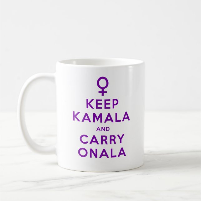 Lila Behålla Kamala och Carry Onala Kaffemugg (Vänster)