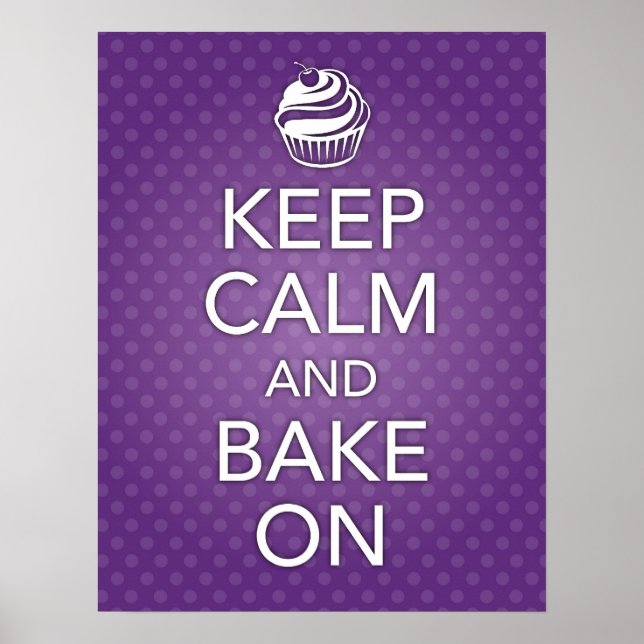 Lila Behålla Lugn och Bake On Poster (Framsidan)