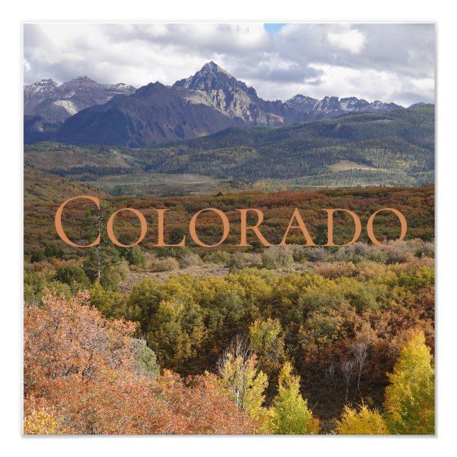 Lila berg kontrasterar Colorado Fototryck (Framsidan)