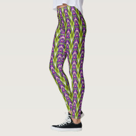 Lila Berries Nature Art Mönster Leggings