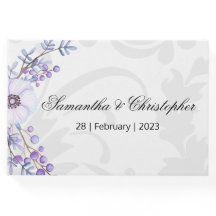 Lila Berries och Grått Damask Wedding