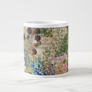 Lila Berries och Ro om tidningspapper Ephemera Jumbo Mugg