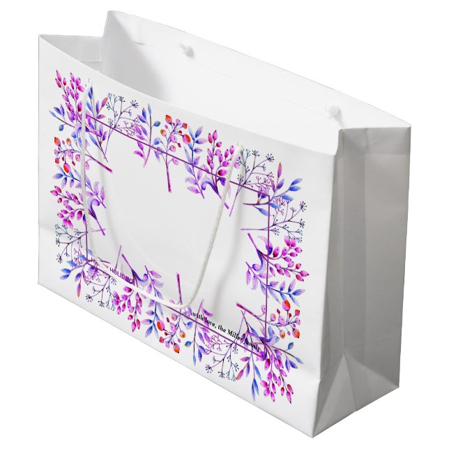 Lila berry löv Glad helg julfoto (Framsidan Vinklad)