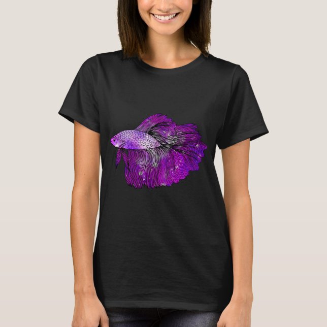 Lila Bettafisk T Shirt (Framsida)