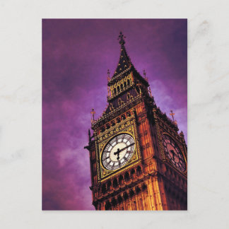Lila Big Ben Vykort