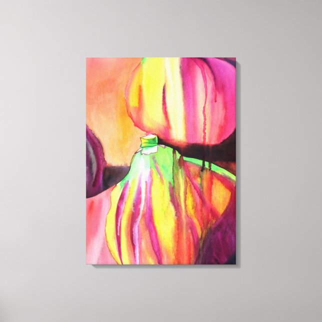 Lila Bilder vattenfärg originalbildens droppmålnin (Framsida)