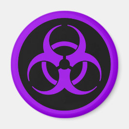 Lila Biohazard Symbol Magnet