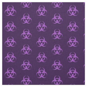 Lila Biohazard Symbol Tyg