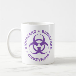 Lila Biohazard Warning Mugg