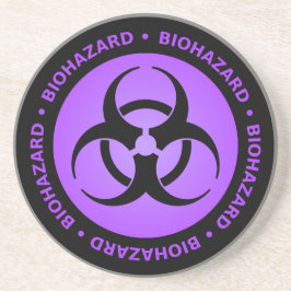 Lila Biohazard Warning Underlägg