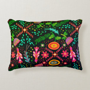 Lila Bird Abstract Design Pillow Prydnadskudde