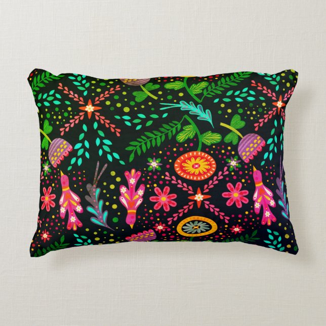 Lila Bird Abstract Design Pillow Prydnadskudde (Framsidan)