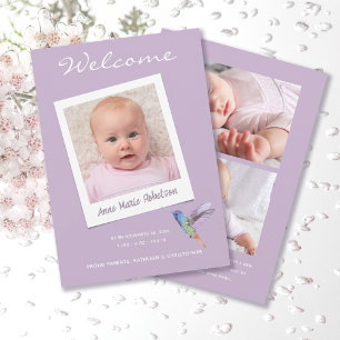 Lila Birth of Instant Photo Modern Många foton Meddelande