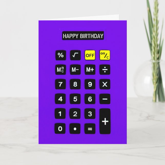 Lila Birthday Calculator Kort (Framsida)