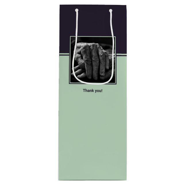 Lila & Blå Anpassad Bild & Logotyp Tack Vingåva  (Framsidan)