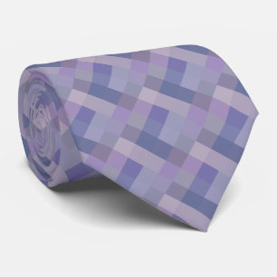 Lila Blå Geometrisk Mönster Slips