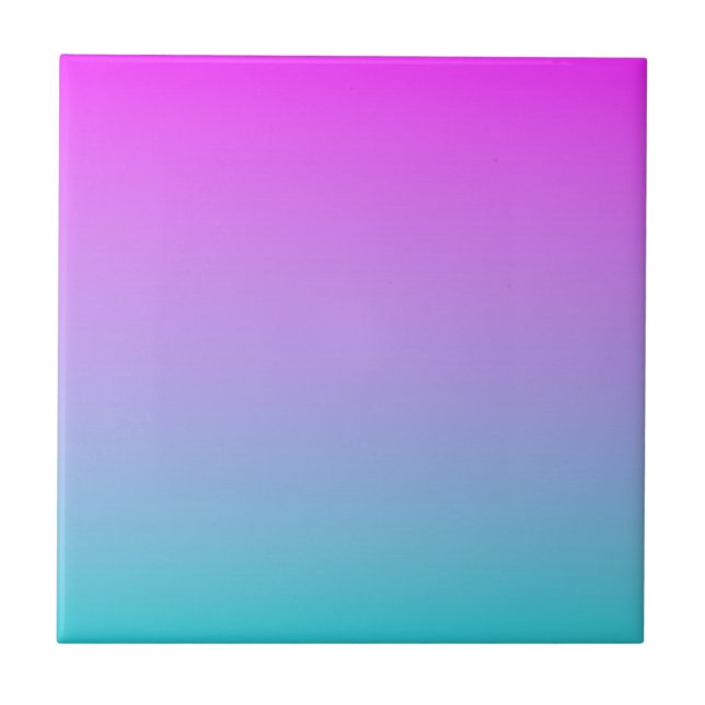 Lila Blå Gradient Kakelplatta (Framsidan)
