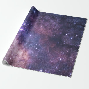 Lila Blå himmel Galaxy Starry Night Stars Modern Presentpapper
